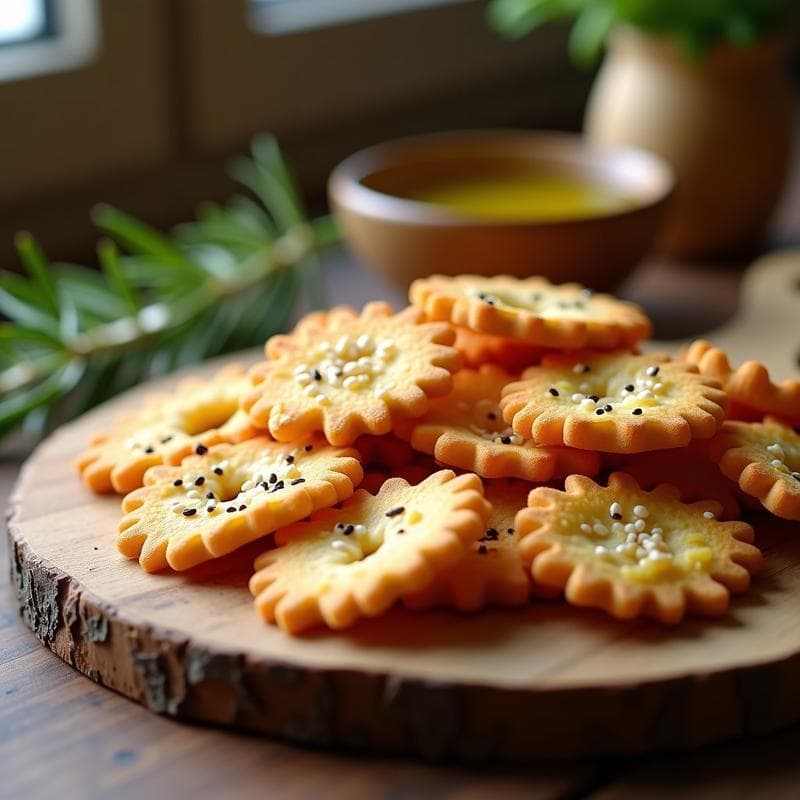 Galletas de Queso de Almendras y Romero: Aperitivo Keto Crujiente en 12 Minutos