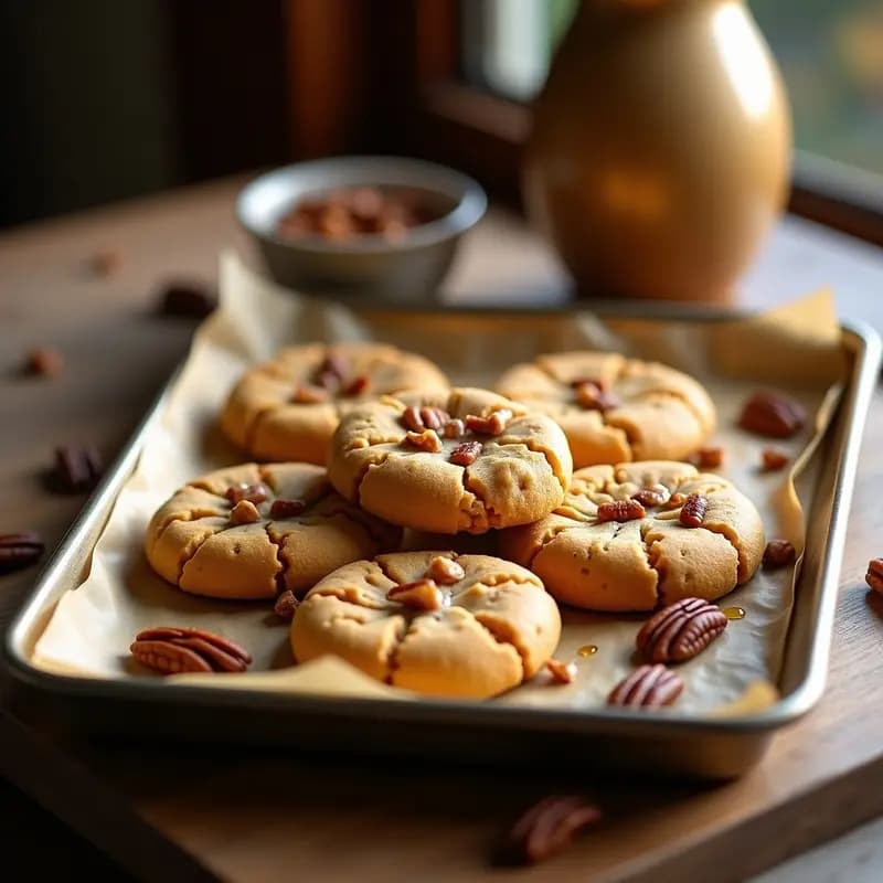 Galletas de Harina de Sorgo y Miel con Nuez de Pecana: Desayuno Americano Sin Gluten