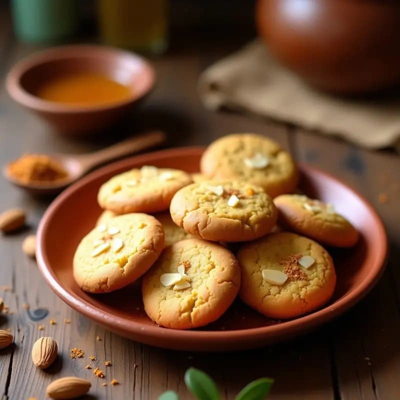 Galletas de Harina de Teff y Miel de Dátil con Especias de Ras el Hanout: Snack Marroquí Energético