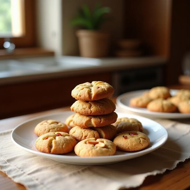 Galletas de Harina de Trigo Sarraceno y Mantequilla de Almendras: Postre Francés Sin Gluten