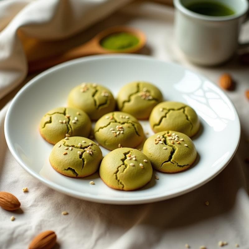 Galletitas de Almendra y Matcha: Snack Keto y Sin Gluten en 12 Minutos