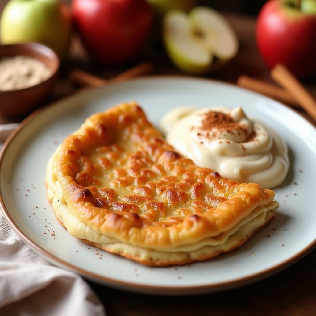 Gallette de Sarrassin con Crema de Manzana y Canela: Desayuno Francés Sin Gluten