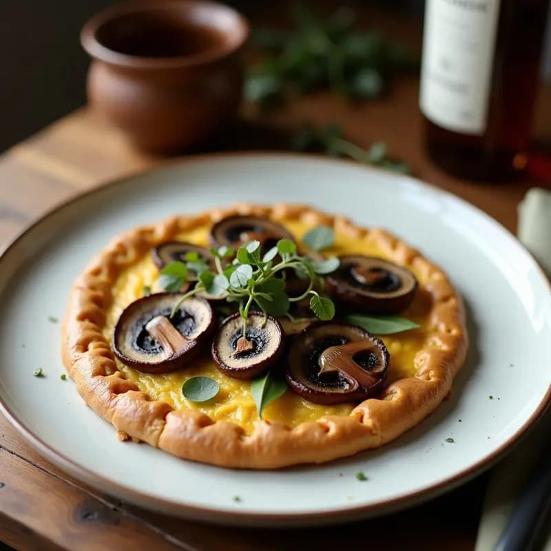 Gallette de Sarrraceno y Champiñones Portobello: Receta Francesa Sin Gluten con Trufa