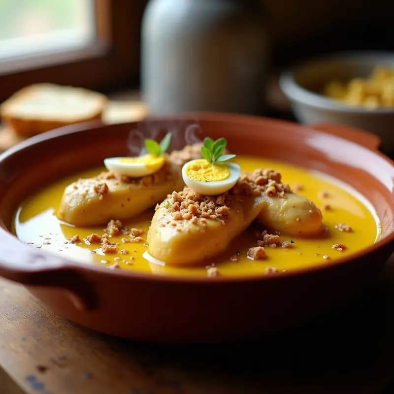 Gallina en Pepitoria: Receta de la Abuela con Almendras y Azafrán