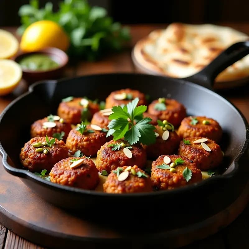 Galouti Kebabs de Cordero y Especias: Receta India en Sartén con Toque Gourmet