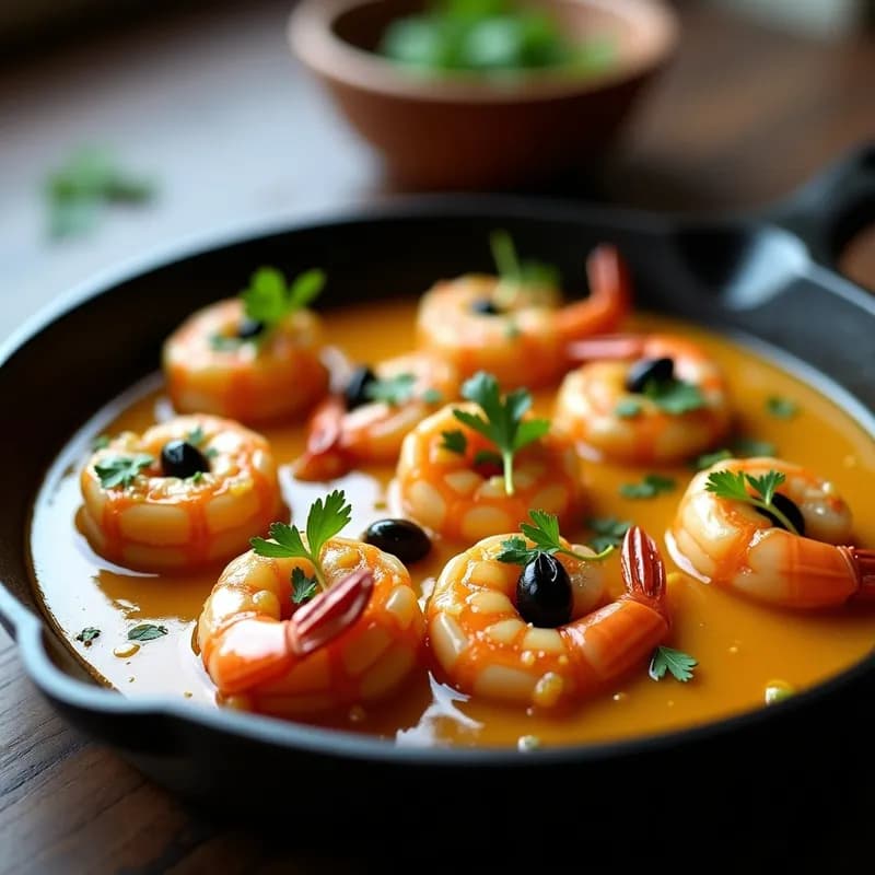 Gambas al Pil Pil con Ajo Negro: Receta Tradicional en 15 Minutos con Toque Gourmet