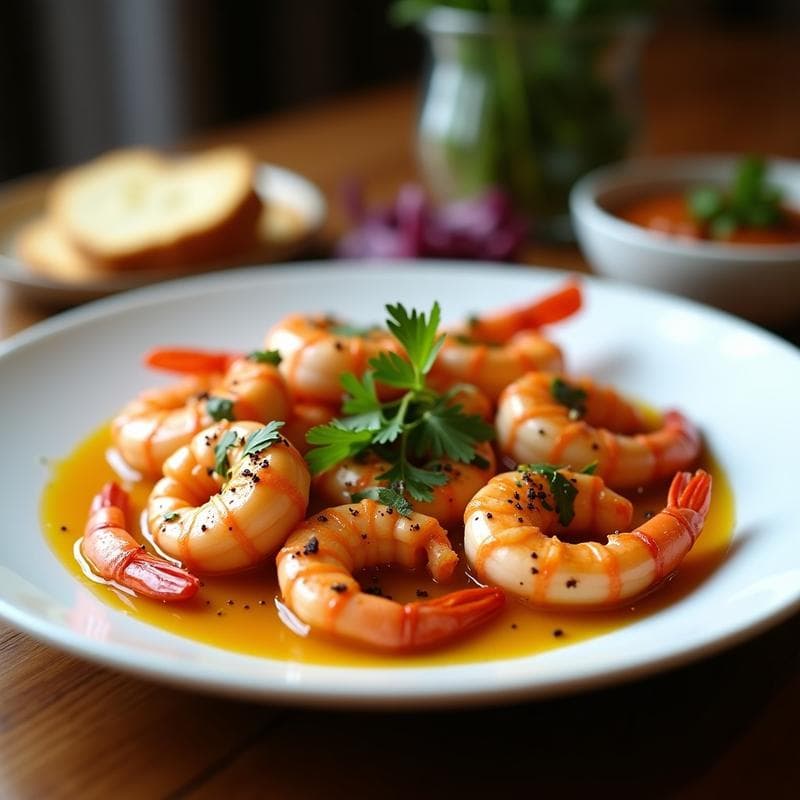 Gambas al Pil Pil con Ajo Negro: Receta en Airfryer con Truco de Chef para Salsa Cremosa
