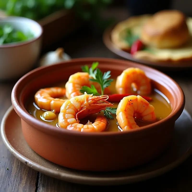 Gambas al Pil Pil con Ajo y Guindilla en Cazuela de Barro: Receta Vasca Infalible