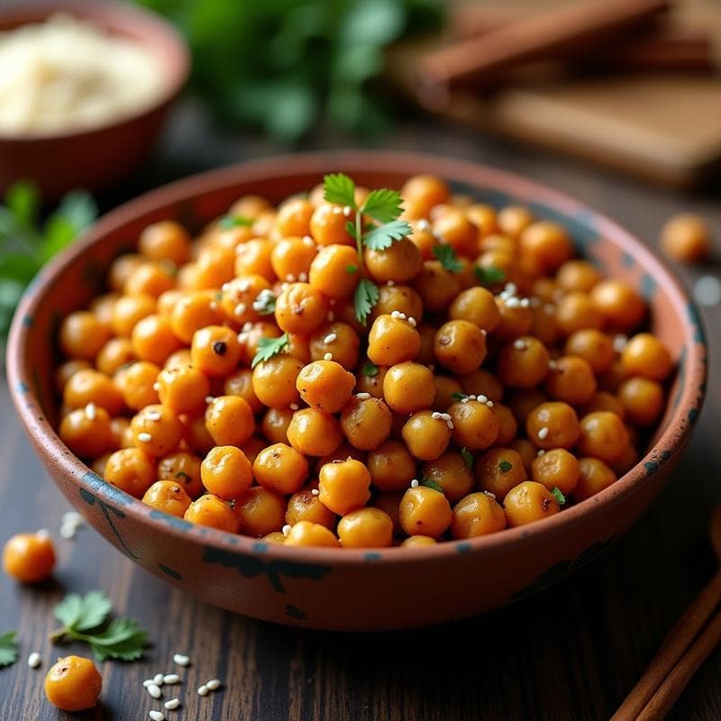 Merienda de Garbanzos Tostados: Receta Crujiente en Airfryer con Especias Marroquíes
