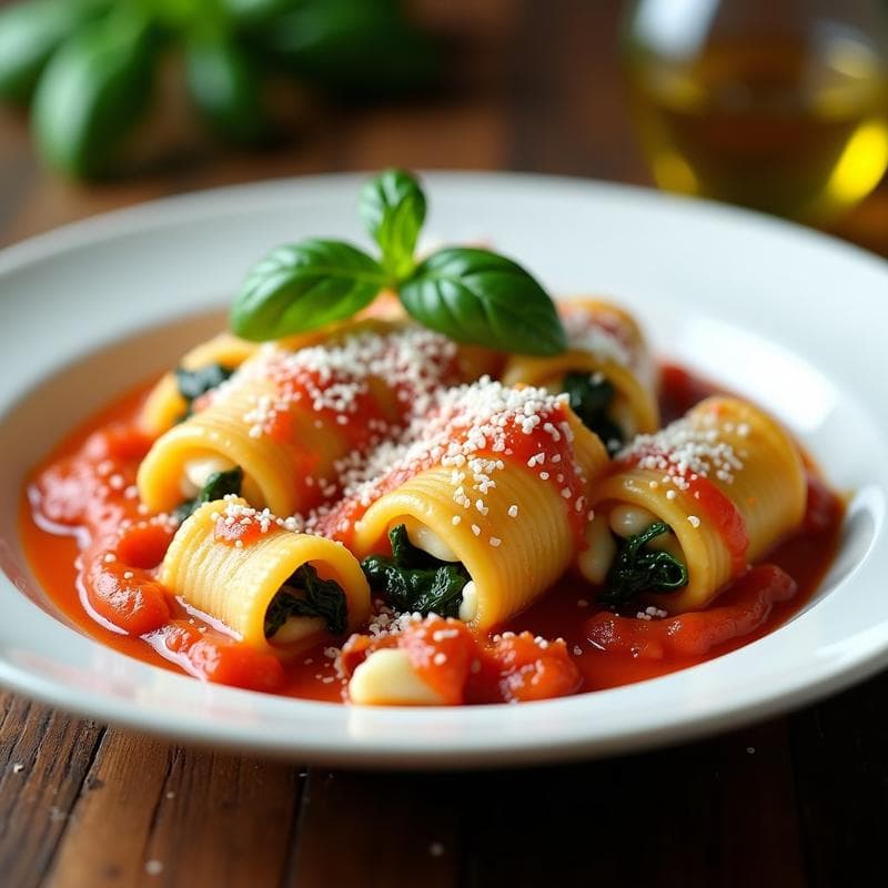 Garganelli Caseros Rellenos de Espinacas y Ricotta: Receta Italiana Fácil y Gourmet