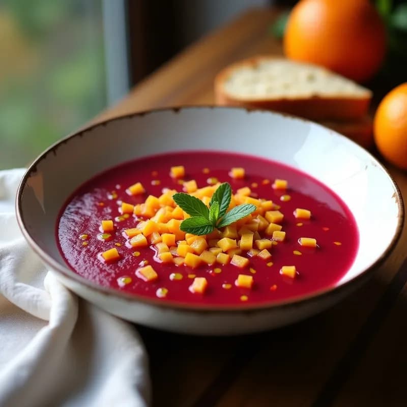 Gaspacho Andaluz de Remolacha y Naranja: Receta Fría Sin Cocinar y Alta en Vitamina C