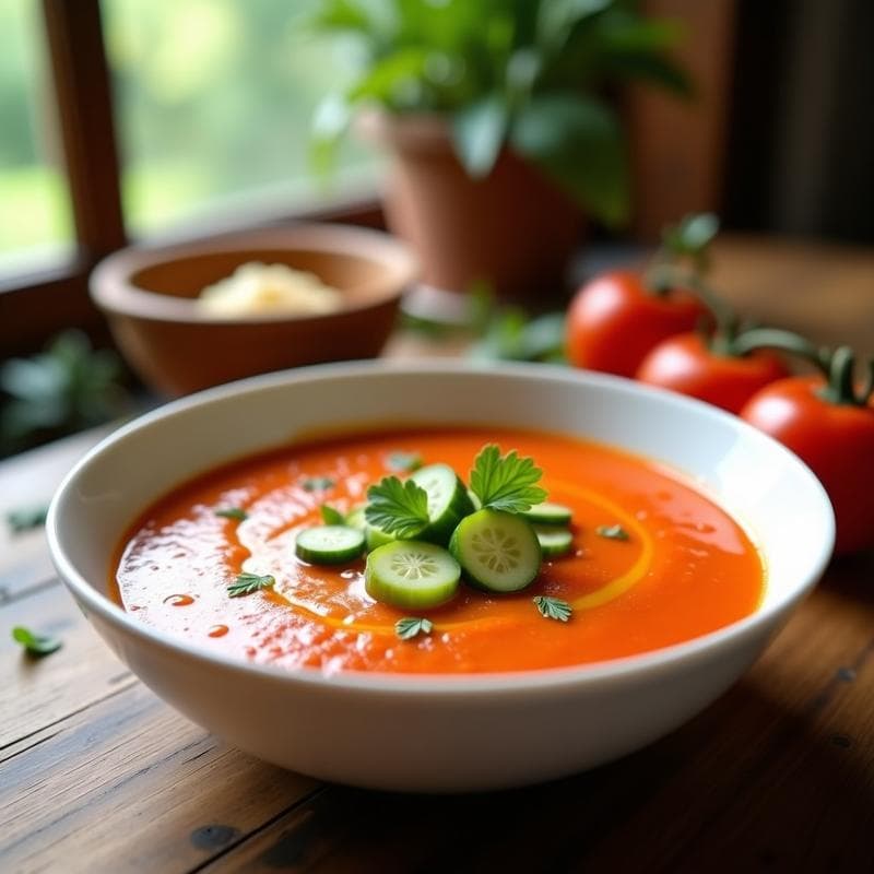 Gaspacho Andaluz Tradicional: Receta Sin Pan y Alto en Vitamina C