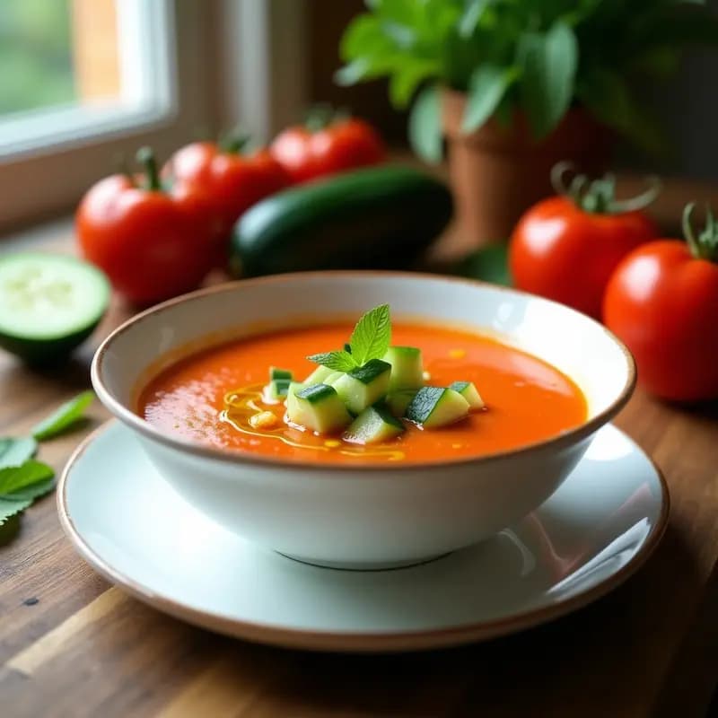 Gazpacho Anduzal Vegano en Airfryer: Receta Fresca y Sin Gluten en 15 Minutos