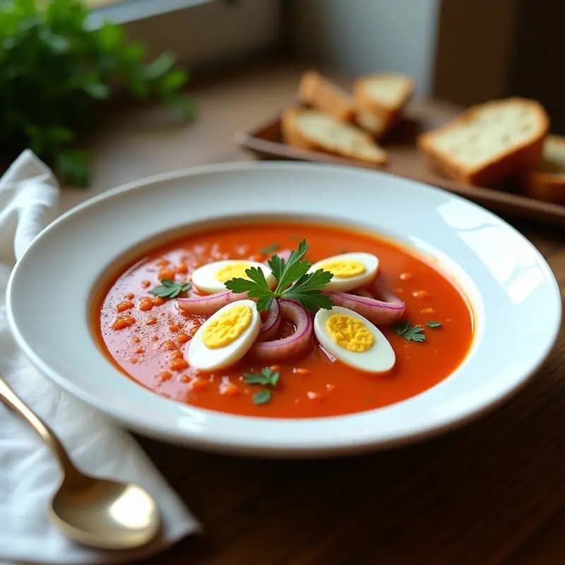 Gazpacho con Ventresca y Huevos: Receta Andaluza Fría y Nutritiva en 15 Minutos