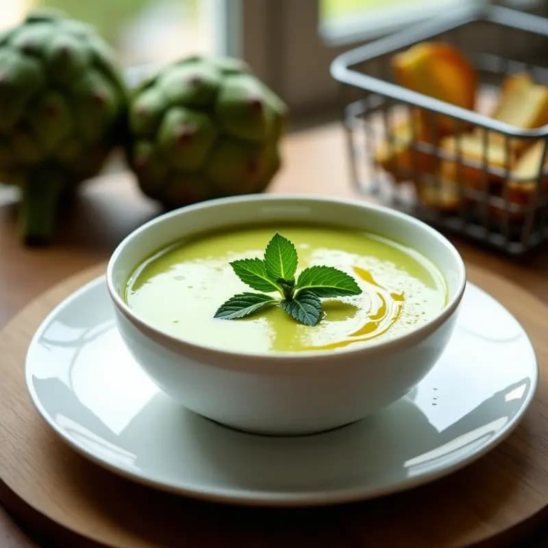 Gazpacho de Alcachofa Vegano en Airfryer: Receta Fría, Cremosa y Sin Lácteos en 15 Minutos
