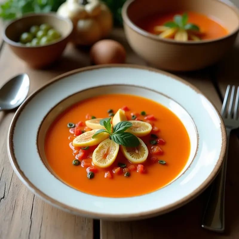Gazpacho de Alcachofas Fritas Crujientes: Receta Andaluza Tradicional con Toque Moderno en 25 Minutos