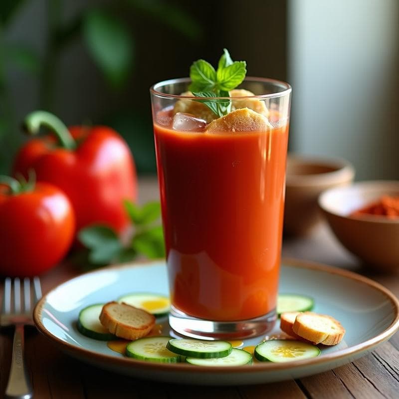 Gazpacho Picón Vegano Ahumado: Receta en Airfryer con Sabor Profundo en 15 Minutos