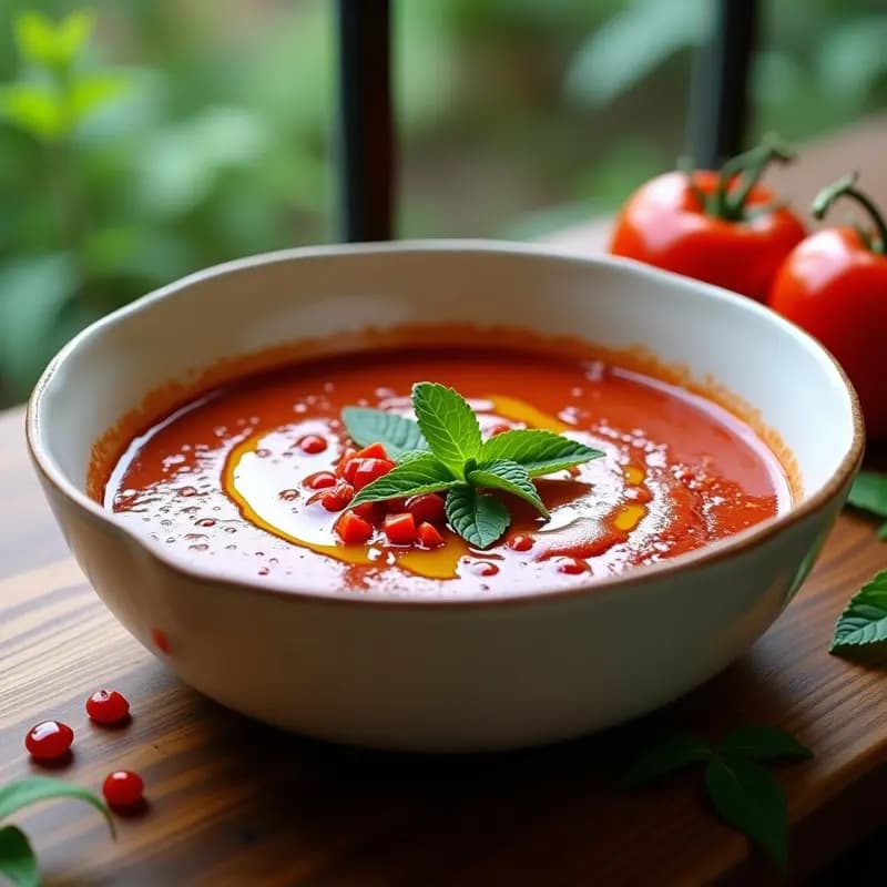 Gazpacho Vegano de Berenjena Ahumada: Receta Fría y Reconfortante en 15 Minutos