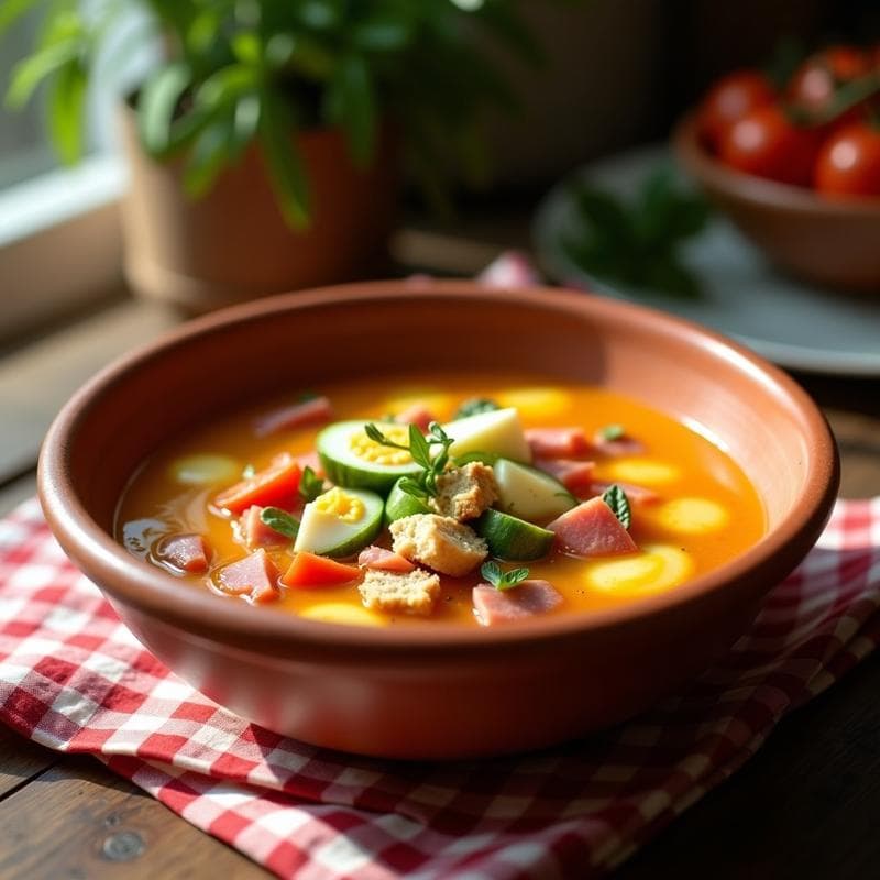 Gazocho Andaluz: Receta Auténtica y Tradicional con Pan Duro y Verduras