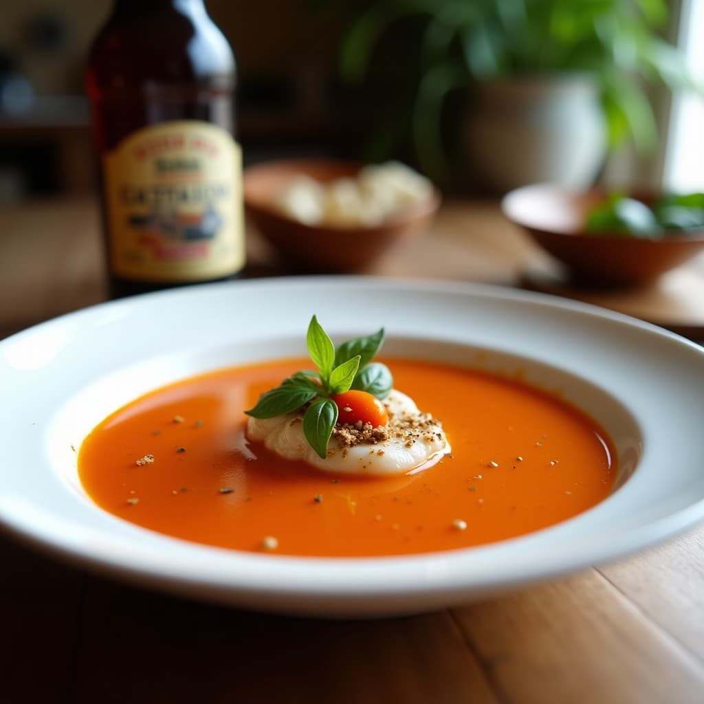 Gazpacho Andaluz con Agua de Coco y Vinagre de Módena: Receta refrescante Sin Gluten