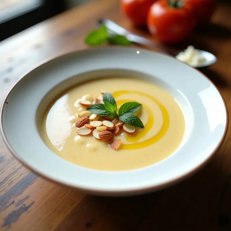 Gazpacho de Almendras Blancas: Sopa Fría Andaluza Sin Tomate