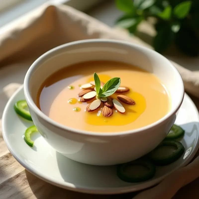 Gazpacho de Almendras: Sopa Fría Cordobesa Sin Gluten y baja en Calorías