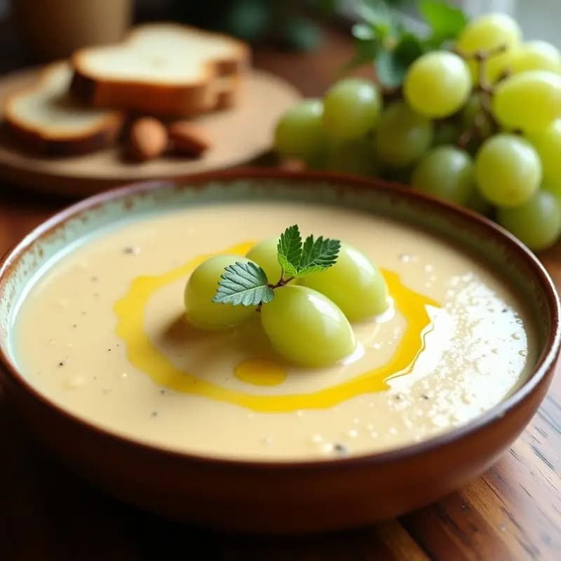 Gazpacho de Almendras con Uvas: Receta Blanca y Refrescante Sin Tomate
