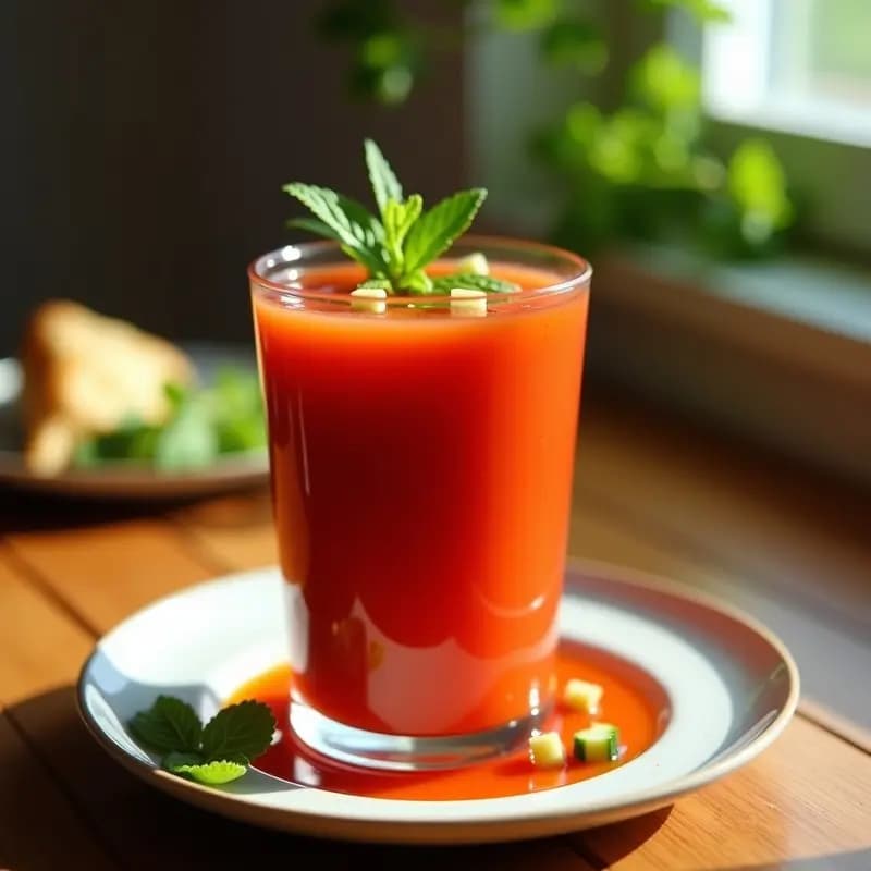 Gazpacho Andaluz con Agar-Agar: Receta Vegana Sin Lactosa y Ultra Refrescante