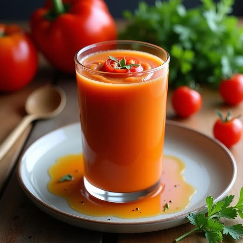 Gazpacho Andaluz Ahumado: Receta Tradicional con Toque a Leña en Airfryer