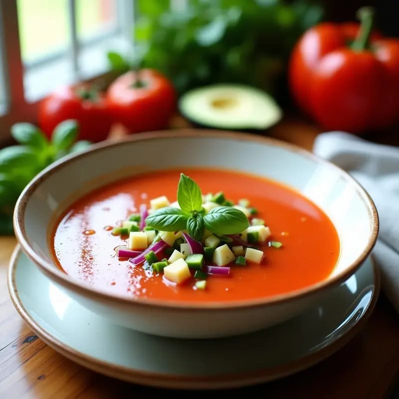 Gazpacho Andaluz con Alcachofa: Receta Tradicional con Toque Gourmet y Sin Gluten
