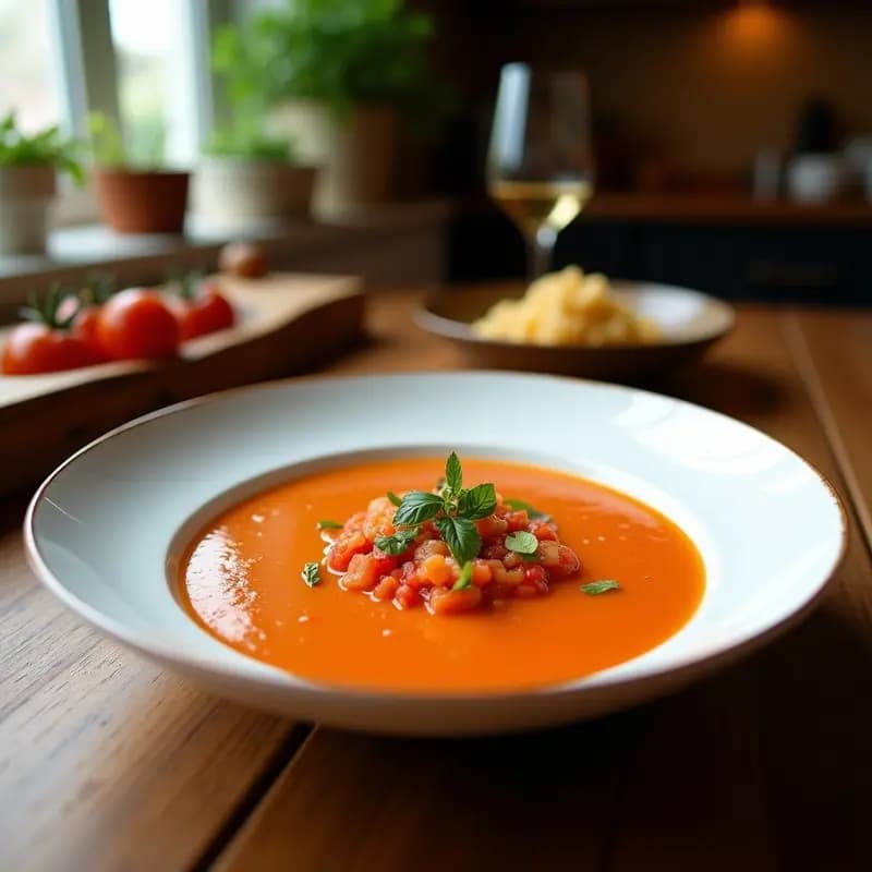 Gazpacho Andaluz con Algas: Receta Fría con Toque Marino y Vitamina C