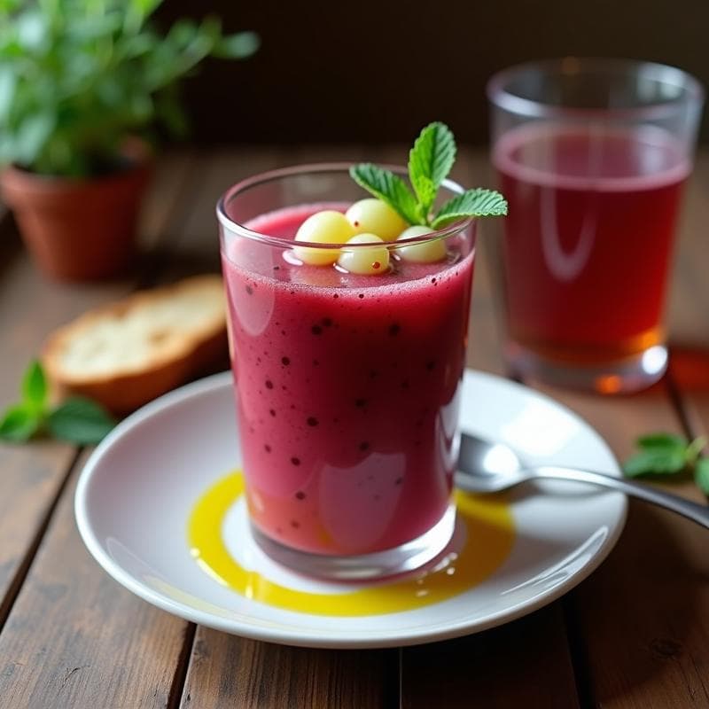 Gazpacho Andaluz con Uva Helado: Receta Refrescante con Toque Dulce en 10 Minutos