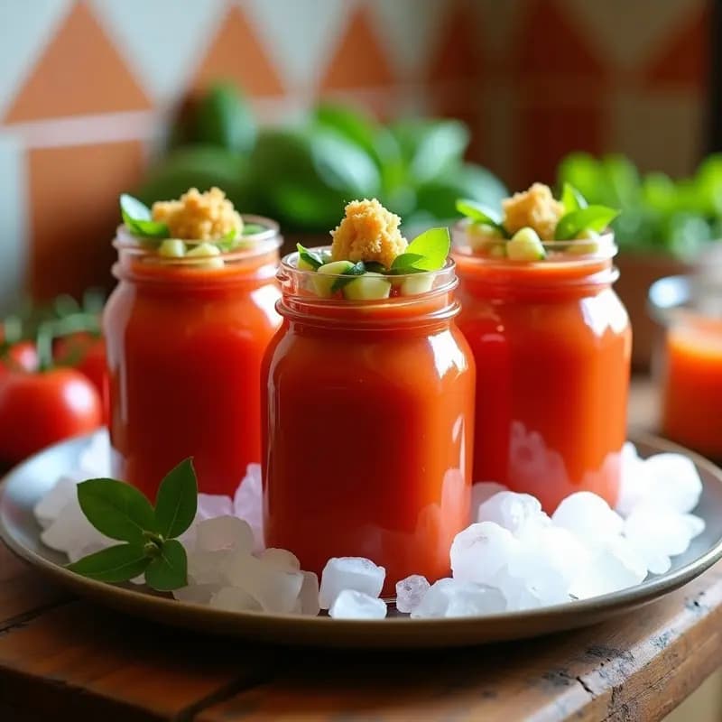 Gazpacho Andaluz Embutido: Receta en Thermomix para Llevar en Tarro de Cristal