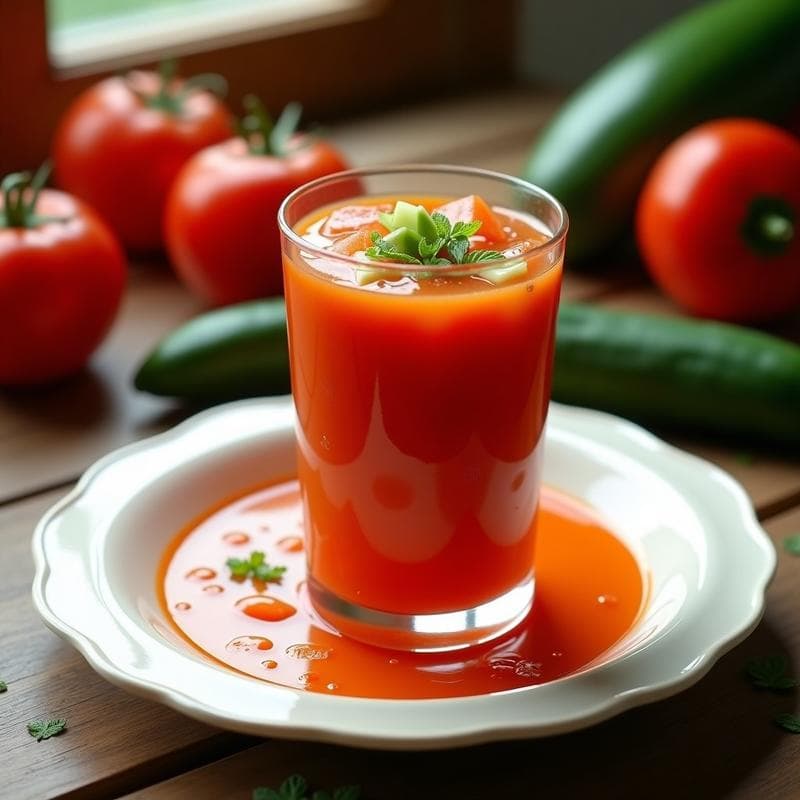 Gazpacho Andaluz Helado: Receta Tradicional Sin Azúcar y Baja en Calorías