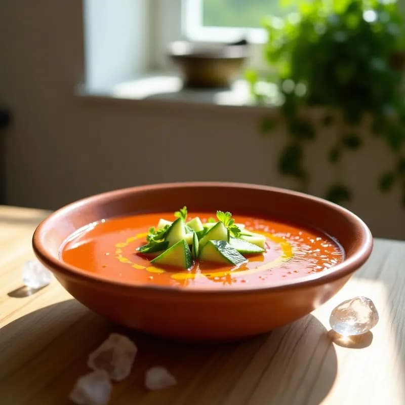 Gazpacho Andaluz Helado: Receta Tradicional con Termostato para un Frescor Perfecto