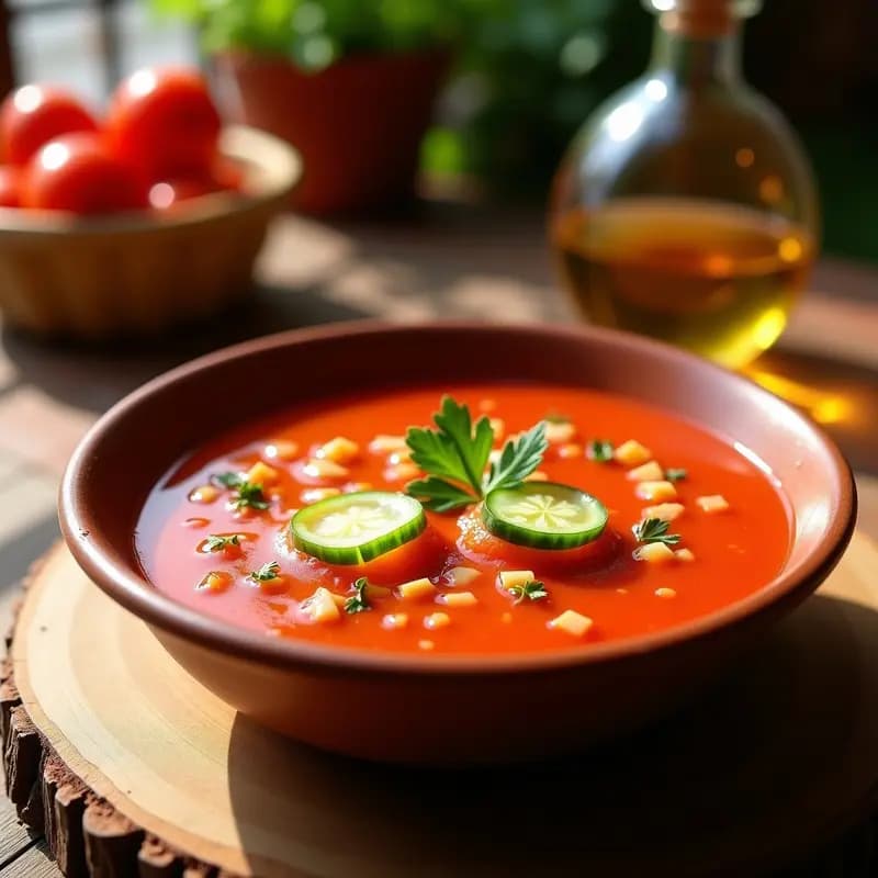 Gazpacho Andaluza con Hielo de Vinagre de Jerez: Receta Fresca y Auténtica
