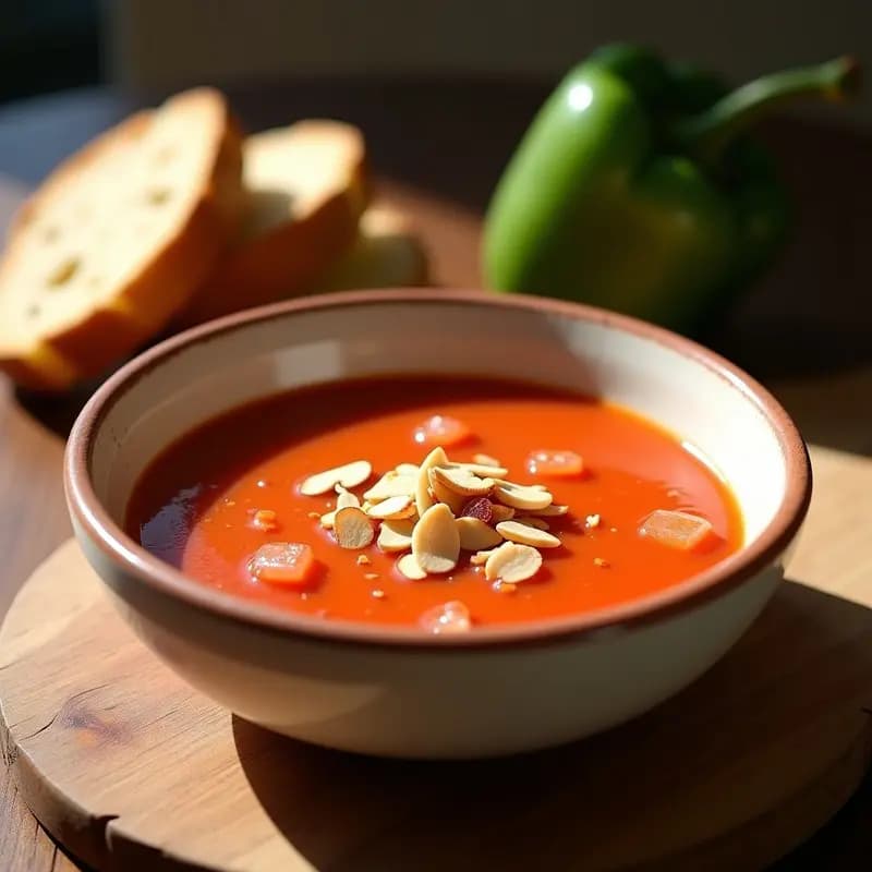 Gazpacho Andaluza con Pan de Pueblo: Receta Fría Tradicional en 10 Minutos