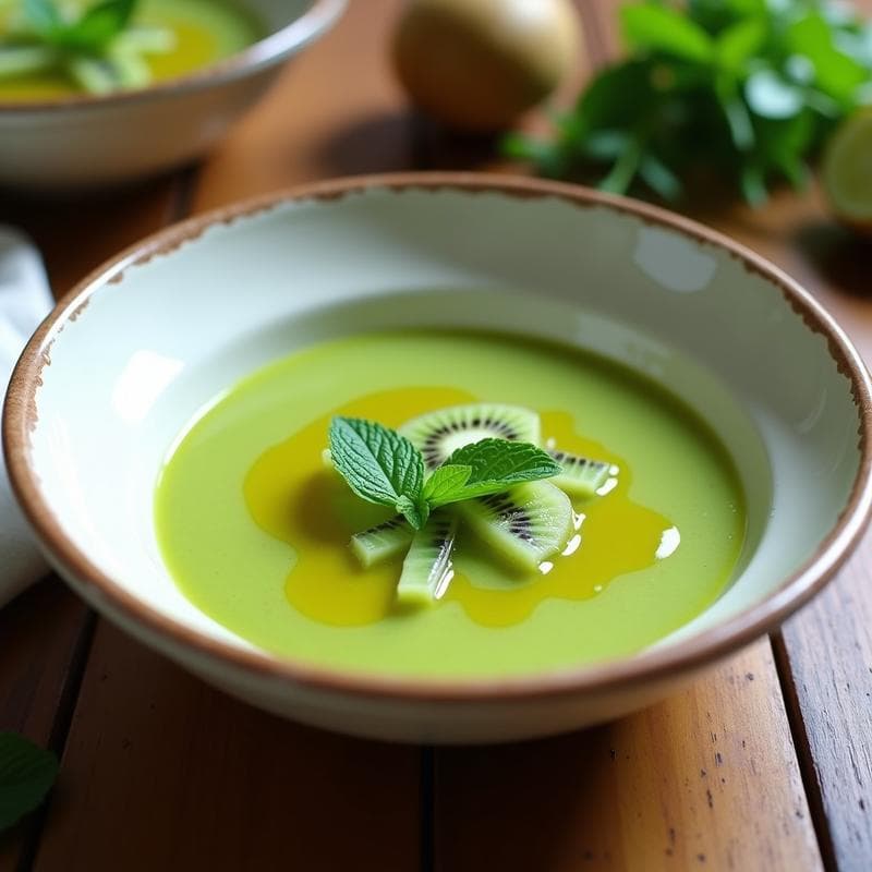 Gazpacho Andaluz de Pepino y Kiwi: Receta Vegana Refrescante y Detox