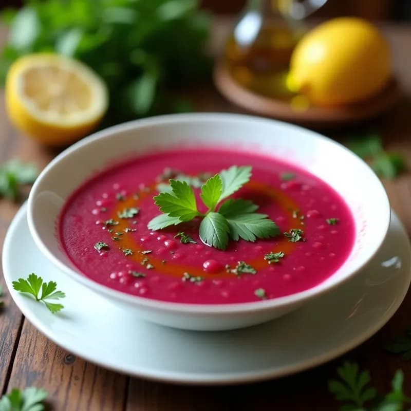 Gazpacho Andaluz de Remolacha y Cilantro: Receta Fría Sin Cocinar en 15 Minutos