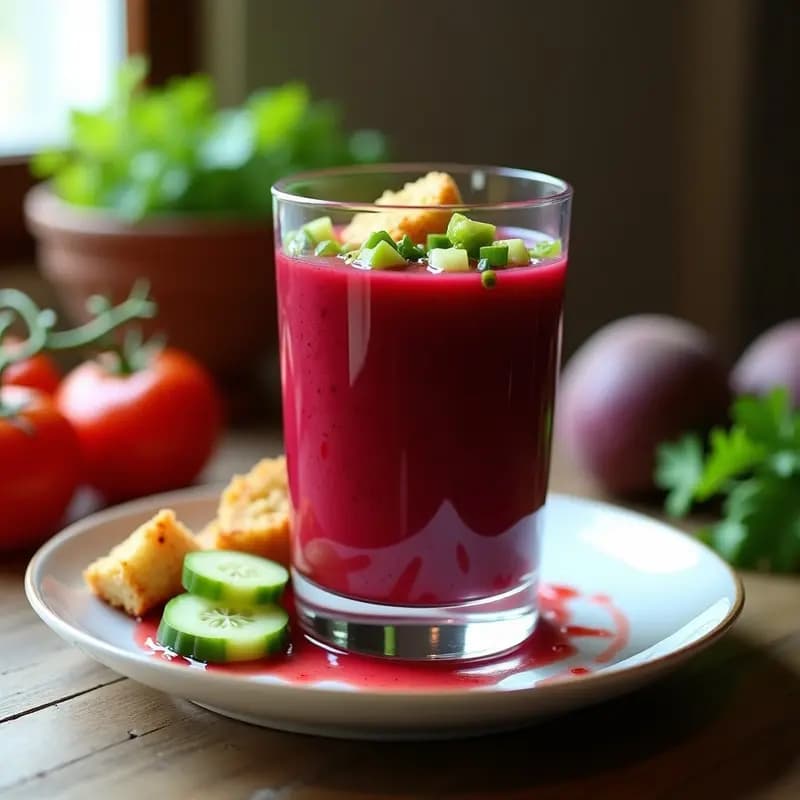 Gazpacho de Remolacha en Conserva: Receta Andaluza Express Sin Cortar