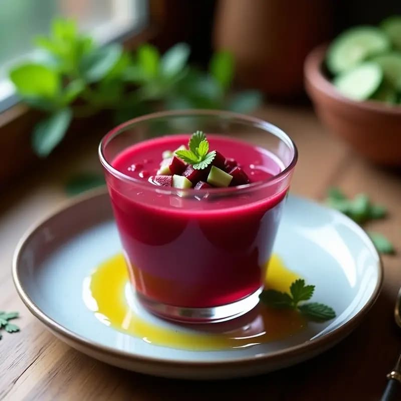 Gazpacho Andaluz de Remolacha: Receta Fría con Sabor Único y Aromas Intensos