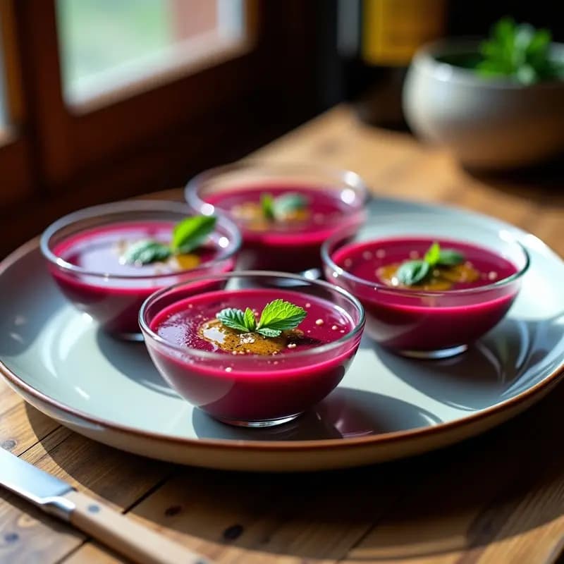 Gazpacho Andaluz de Remolacha y Joroba: Receta Fría Innovadora con Toque Terroso