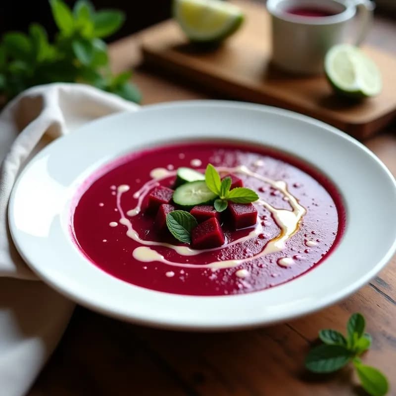 Gazpacho de Remolacha Roja: Receta Fría, Vibrante y Antiinflamatoria en 10 Minutos