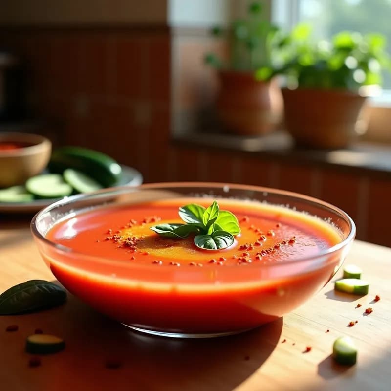 Gazpacho Andaluz de Remolacha con Toque Ahumado: Receta Refrescante y Sin Gluten en 10 Minutos