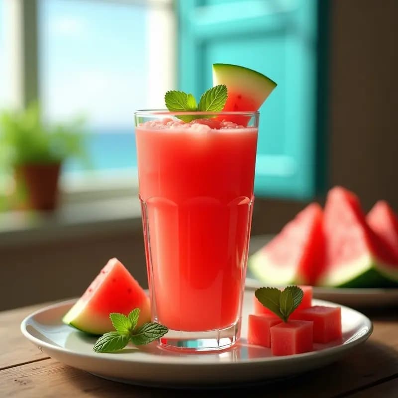 Gazpacho Andaluz con Sandía y Mint: Bebida Española Detox y Sin Calorías