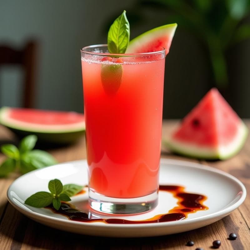 Gazpacho Andaluz con Sandía y Vinagre Balsámico: Bebida Refrescante Sin Alcohol en 10 Minutos