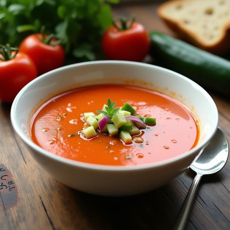 Gazpacho Andaluz: Receta Original de Tomate y Verduras Frescas en 10 Minutos