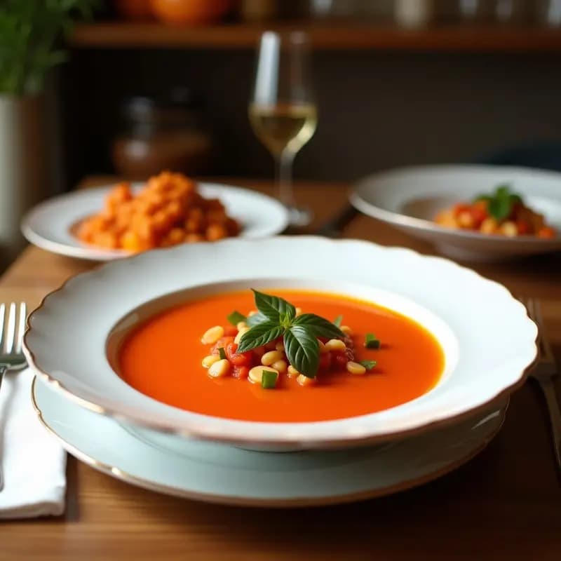 Gazpacho Andaluz Tradicional: Receta Fría en Olla Superpuesta sin Vigilar