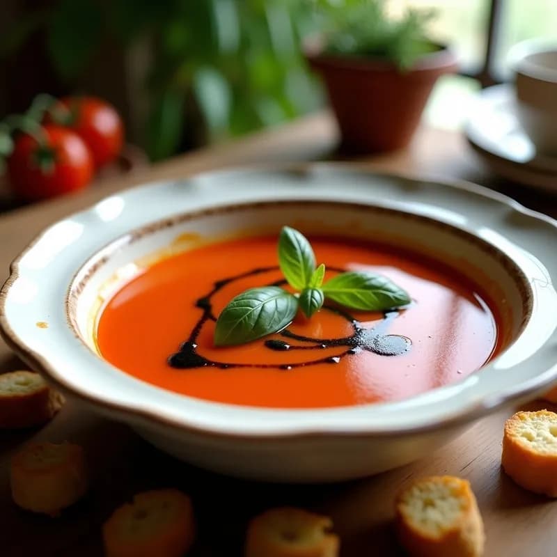 Gazpacho Andaluz Trufado Vegano: Receta Fresca y Sofisticada en 10 Minutos