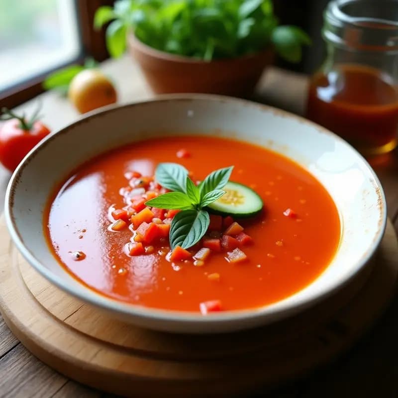 Gazpacho Andaluz Vegano: Receta Sin Pan, Alto en Proteína y Fresco